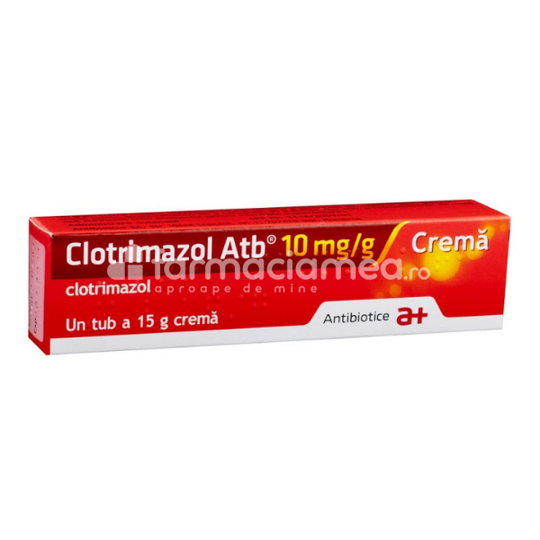 Antifungice de uz dermatologic OTC - Clotrimazol 10 mg/g crema 15g, Antibiotice, farmaciamea.ro