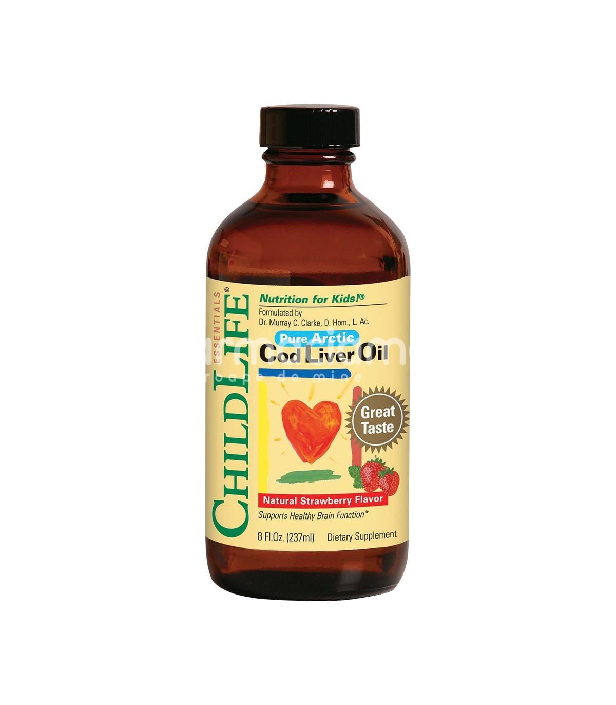 Suplimente alimentare copii - Cod liver oil, 237ml, Secom, farmaciamea.ro
