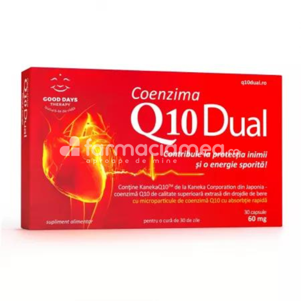 Minerale și vitamine - Coenzima Q10 Dual 60mg, 30 capsule, Good Days Therapy, farmaciamea.ro