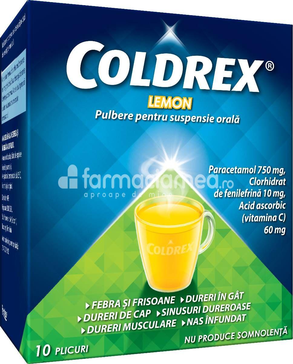 Răceală și gripă OTC - Coldrex Lemon 5g x 10 plicuri, farmaciamea.ro