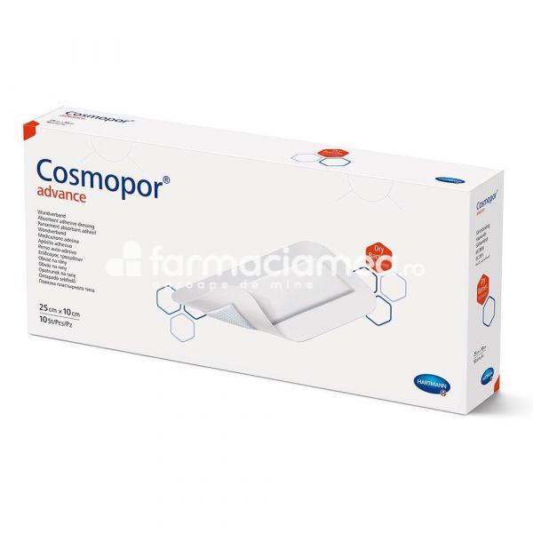 Plasturi, leucoplast și pansamente - COSMOPOR advance 25cm/10cm, 10buc, Hartmann, farmaciamea.ro