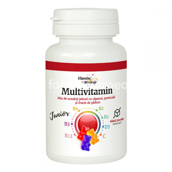 Vitamine și minerale copii - Multivitamin Junior 20 jeleuri, Dacia Plant, farmaciamea.ro