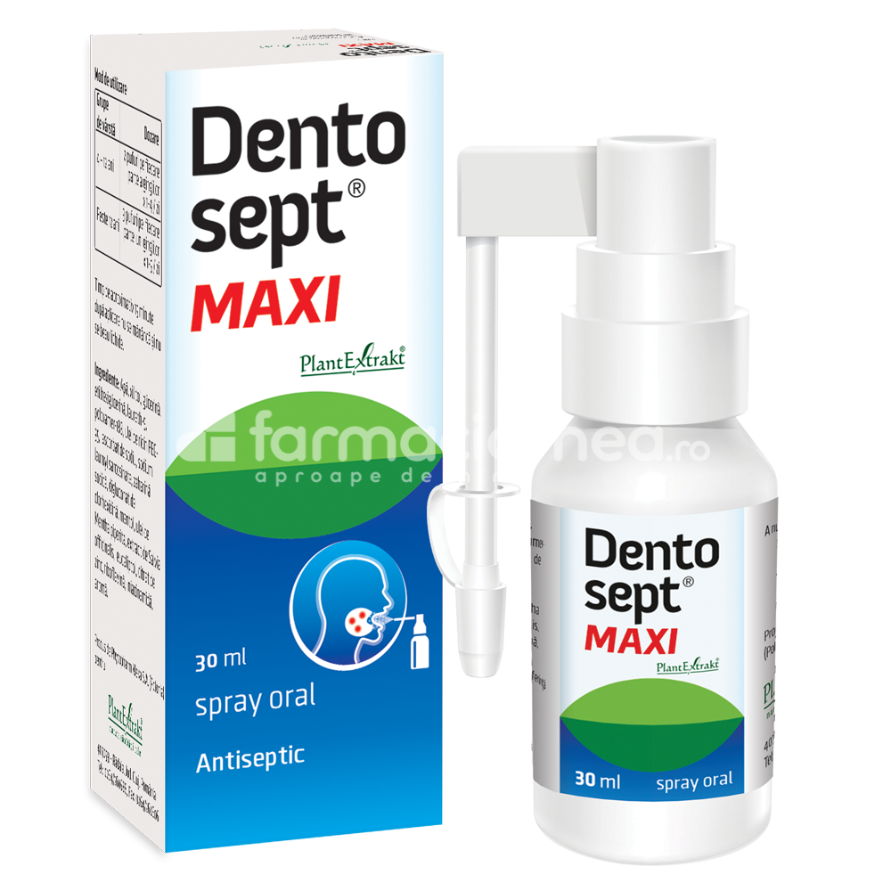 Afecțiuni ale  cavității bucale - Dentosept Maxi spray oral, 30 ml, PlantExtrakt, farmaciamea.ro