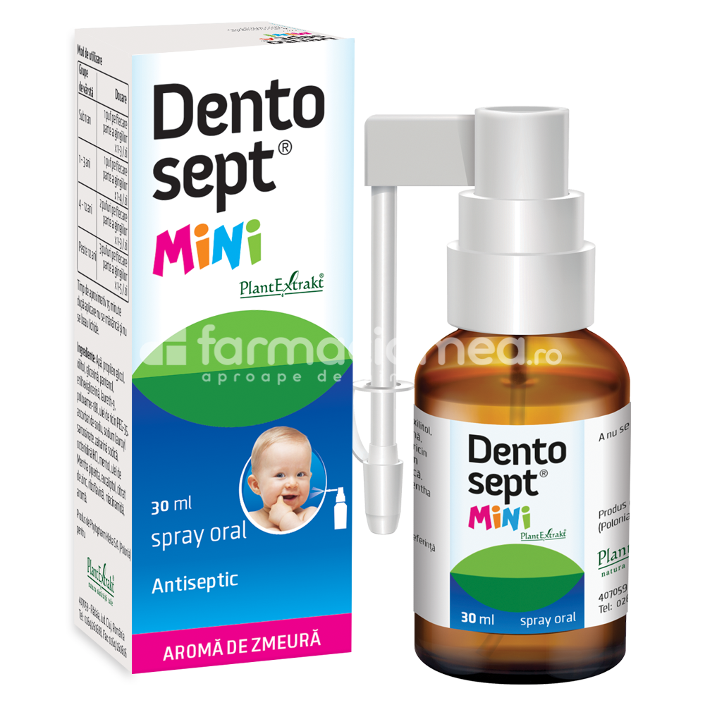 Afecțiuni ale  cavității bucale - Dentosept Mini spray oral, 30 ml, PlantExtrakt, farmaciamea.ro