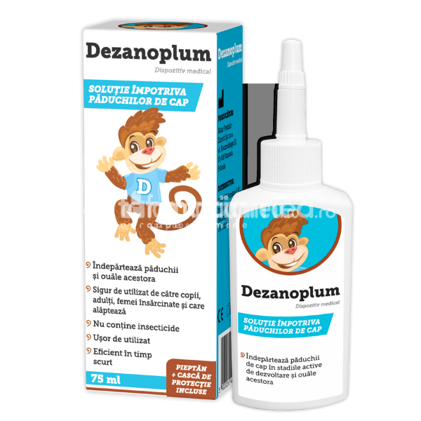 Îngrijire păr - Dezanoplum solutie impotriva paduchilor, 75ml, Zdrovit, farmaciamea.ro