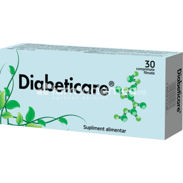 Minerale și vitamine - Diabeticare supliment pentru diabet, mentine concentratia glucozei din sange in limite normale, 30 comprimate, Biofarm, farmaciamea.ro