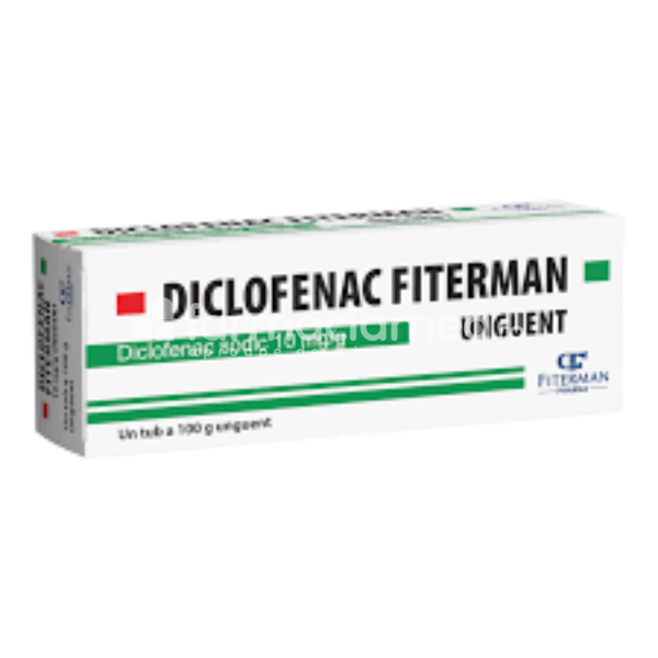 Durere OTC - Diclofenac 1% unguent, 100 g, Fiterman, farmaciamea.ro