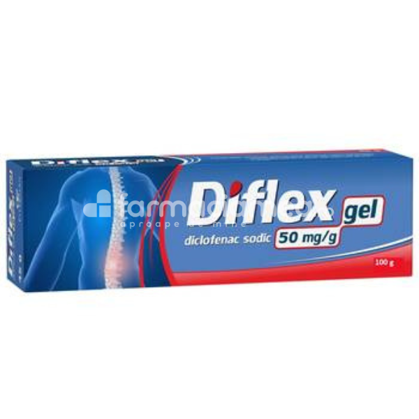 Durere OTC - Diflex 50mg/g, 100g, Fiterman, farmaciamea.ro
