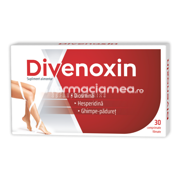 Varice și picioare grele - Divenoxin pentru varice, 30 de comprimate, Zdrovit, farmaciamea.ro