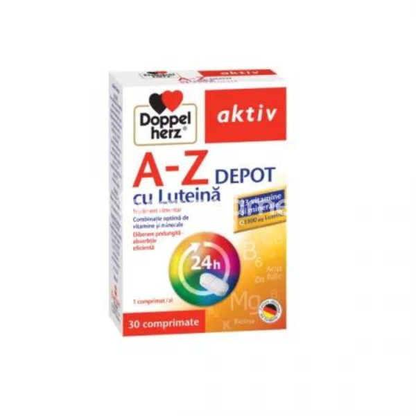 Minerale și vitamine - A-Z Depot cu Luteina, 30 comprimate, Doppelherz, farmaciamea.ro