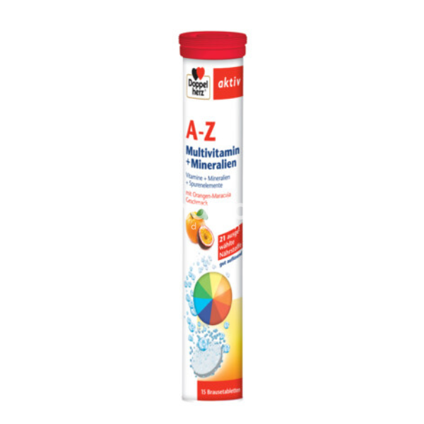 Minerale și vitamine - A-Z Vitamine+Minerale,15 comprimate efervescente, Doppelherz, farmaciamea.ro