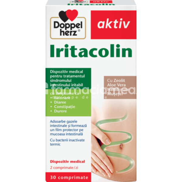 Afecțiuni gastrointestinale - Iritacolin, 30cpr, Doppelherz Aktiv, farmaciamea.ro