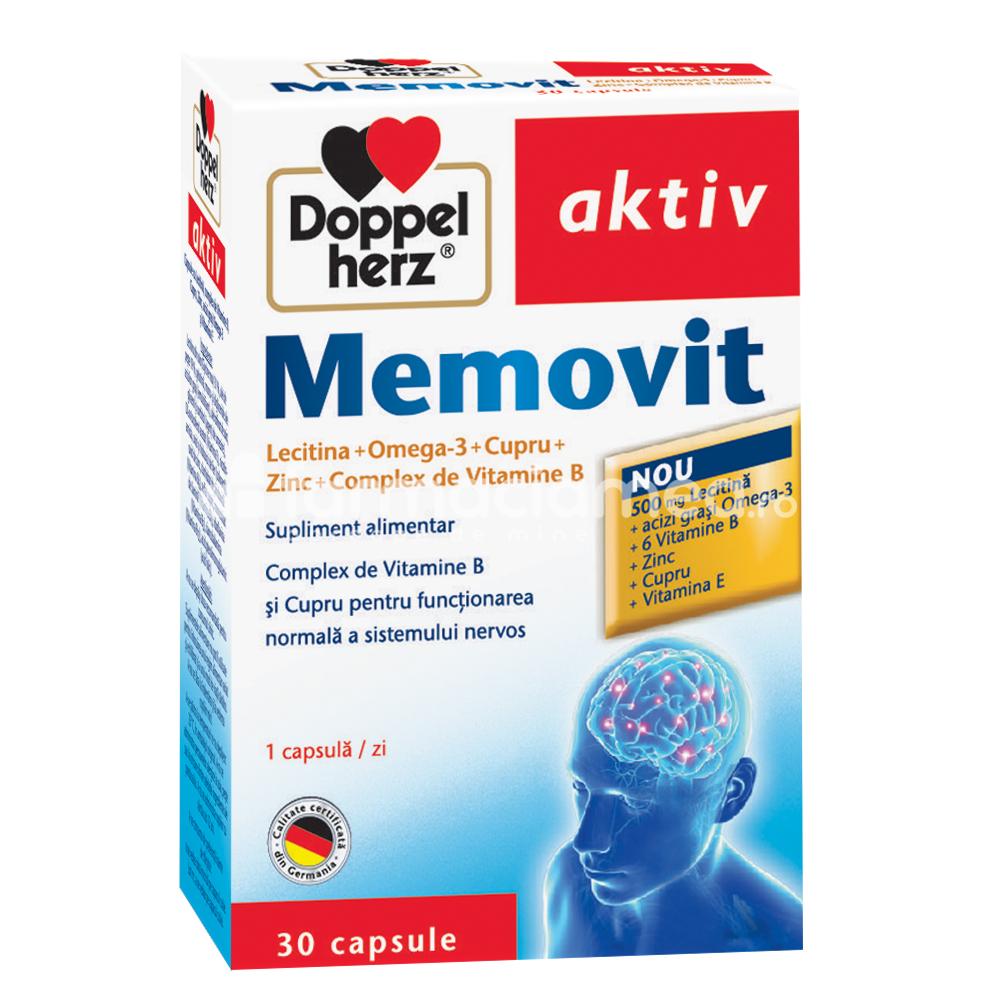 Memorie și concentrare - Memovit, imbunatateste memoria, concentrarea si atentia, 30 capsule, Doppelherz, farmaciamea.ro