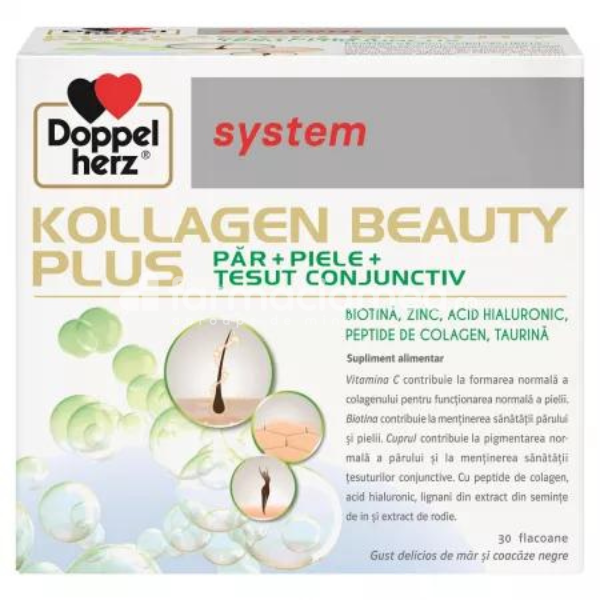 Imunitate - Kollagen Beauty Plus, 30 flacoane Doppelherz Aktiv, farmaciamea.ro