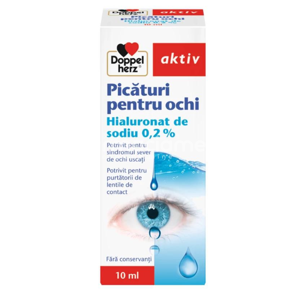 Organe senzitive - Picaturi pentru Ochi cu Hialuronat de Sodiu 0.2%, 10ml Doppelherz, farmaciamea.ro