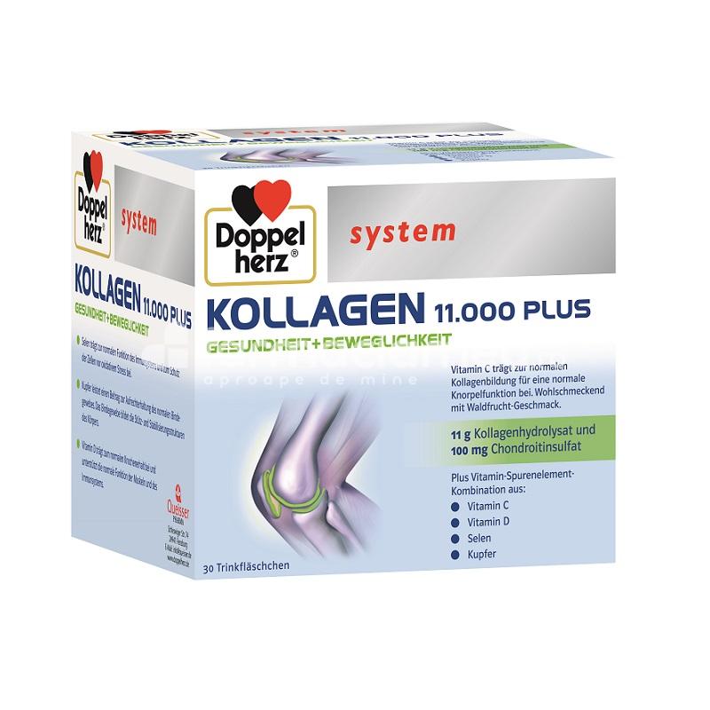 Suplimente articulații - Kollagen 11.000 plus, 30 flacoane unidoza, Doppelherz, farmaciamea.ro