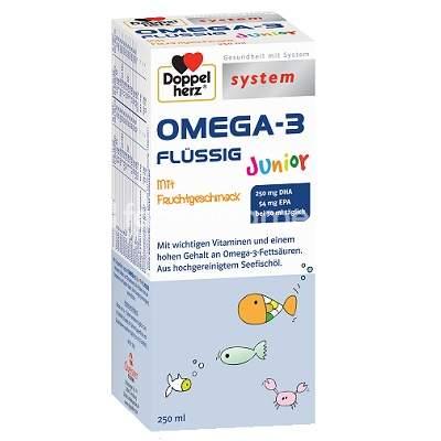 Vitamine și minerale copii - Omega 3 junior sirop, 250ml, Doppelherz System, farmaciamea.ro