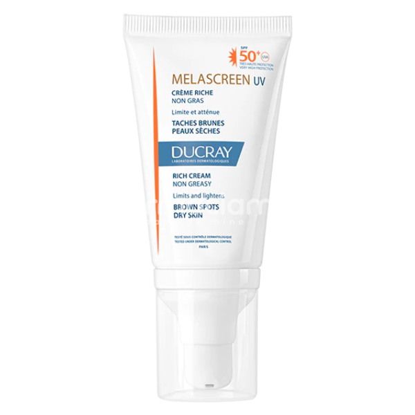 Îngrijire ten - Ducray Melascreen UV Riche SPF50 Crema pentru Ten Uscat, 40 ml , farmaciamea.ro