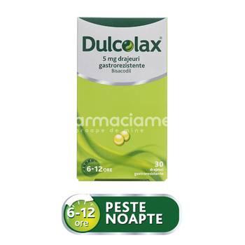 Laxative OTC - Dulcolax 5mg x 30 drajeuri gastrorezistente, farmaciamea.ro