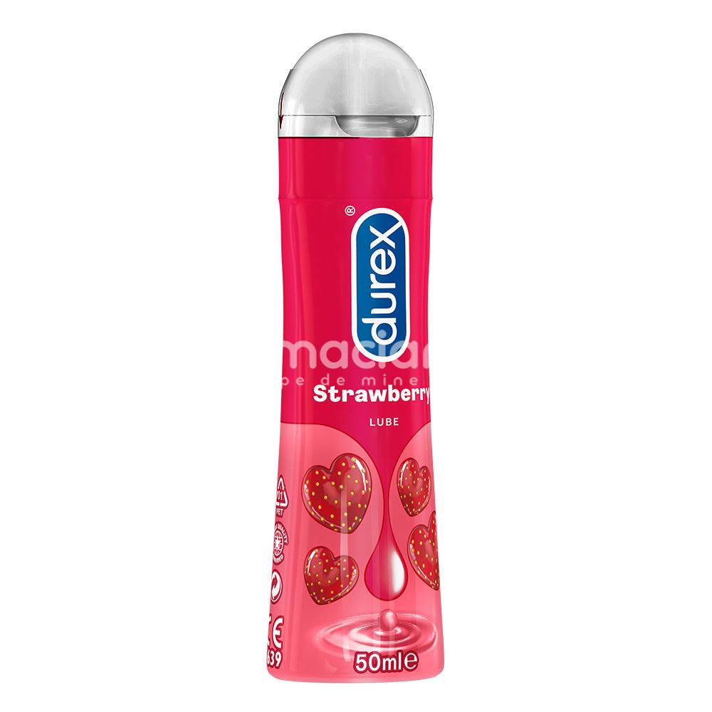 Lubrefiante & Prezervative - DUREX gel, uscaciune vaginala, efect lubrifiant capsuni 50ml, Reckitt, farmaciamea.ro