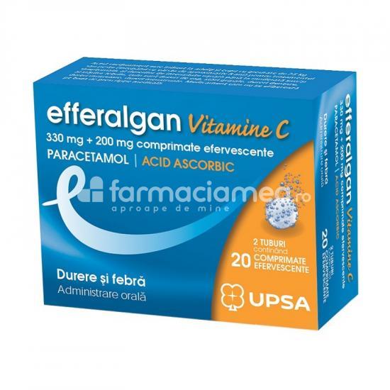 Durere OTC - Efferalgan Vitamina C, de la 8 ani, Upsa, farmaciamea.ro
