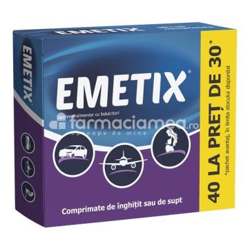 Antiemetice - Emetix, 30 cpr + 10 cpr gratuit, Fiterman, farmaciamea.ro