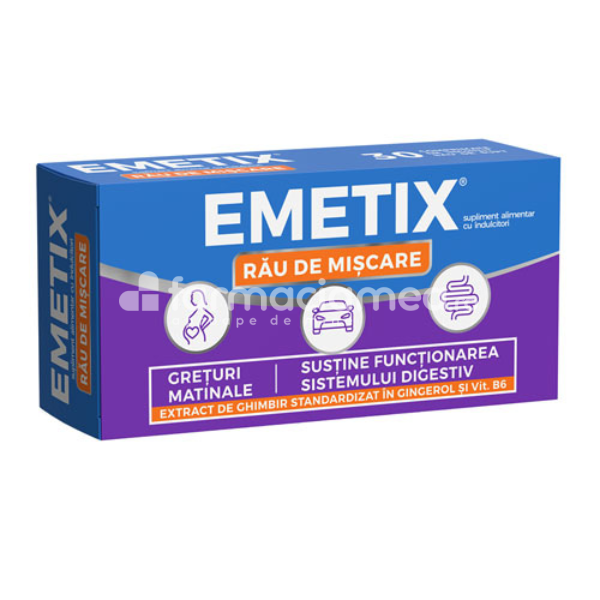 Antiemetice - Emetix, 30 comprimate Fiterman Pharma, farmaciamea.ro
