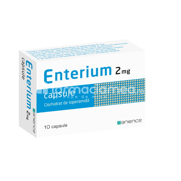 Antidiareice OTC - Enterium 2mg, antidiareic, 10 capsule, Sanience, farmaciamea.ro