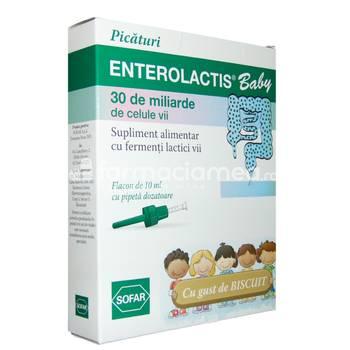 Probiotice - Enterolactis baby picaturi x 10ml, farmaciamea.ro