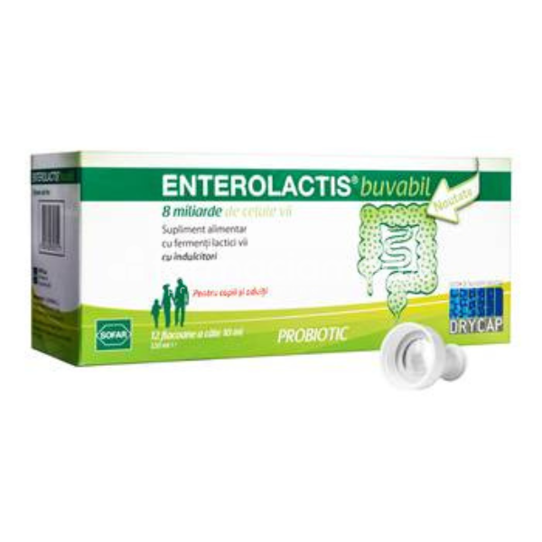 Probiotice - Enterolactis buvabil 10 ml, 12 flacoane, Sofar, farmaciamea.ro