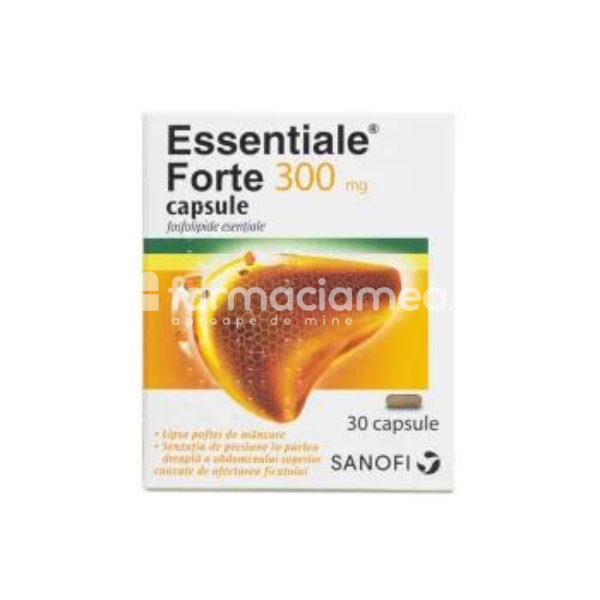 Afecțiuni ale sistemului digestiv OTC - Essentiale Forte 300 mg hepatoprotector, 30 capsule Sanofi, farmaciamea.ro