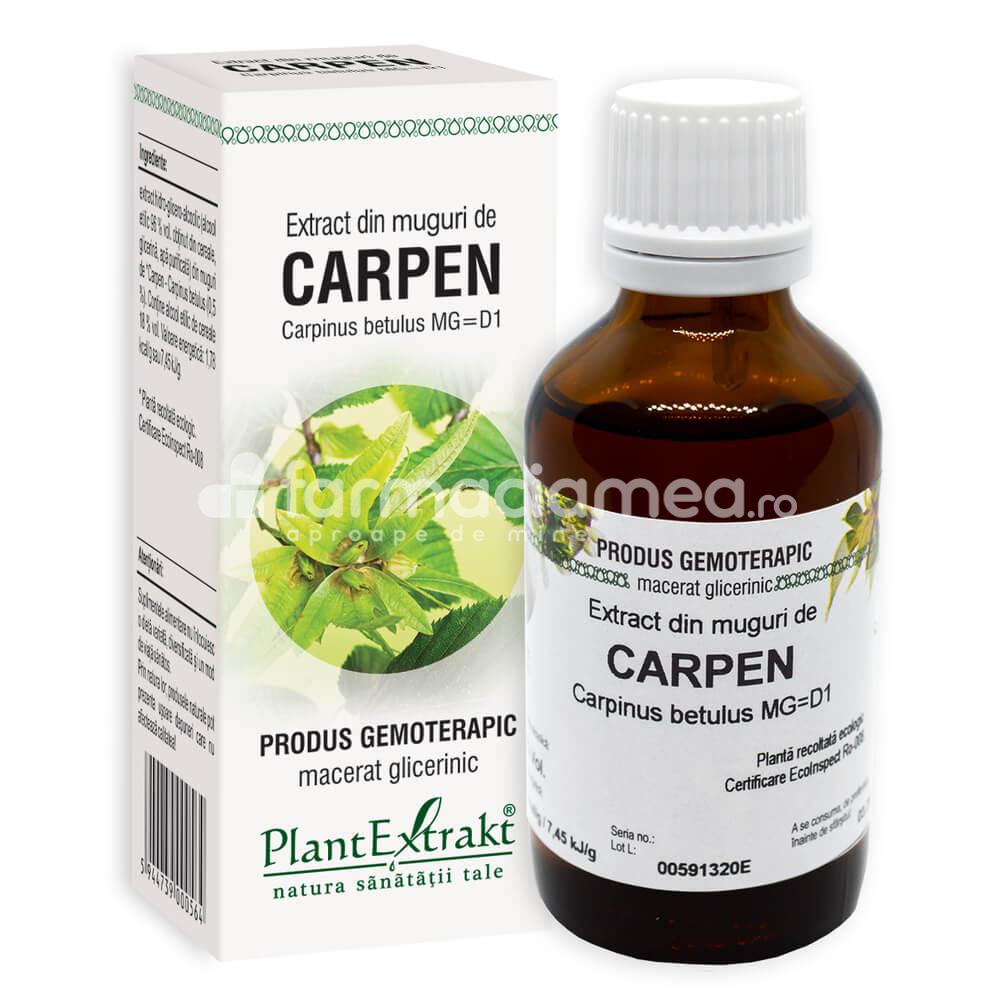 Gemoterapice unitare - Extract muguri carpen, 50 ml, PlantExtrakt, farmaciamea.ro