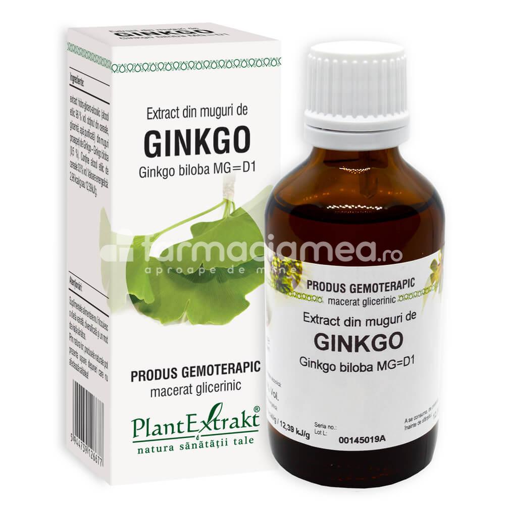 Gemoterapice unitare - Extract muguri ginkgo biloba, 50 ml, PlantExtrakt, farmaciamea.ro