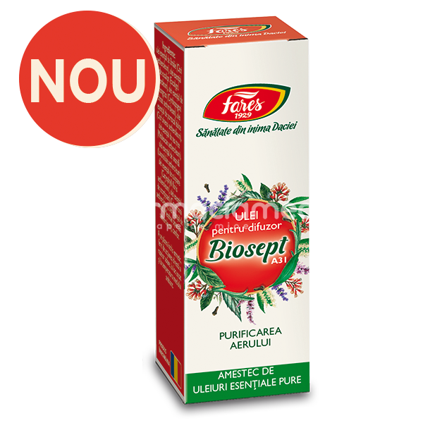 Aromaterapie - Biosept Purificarea Aerului Ulei pentru difuzor A31, 10 ml Fares, farmaciamea.ro