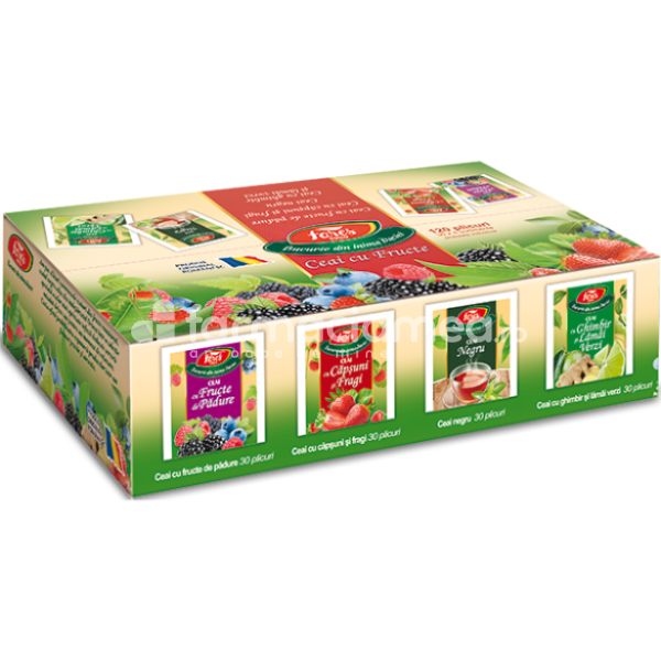 Ceaiuri - Ceai Aroma-fructelor Asortat, 120 plicuri cu snur Fares , farmaciamea.ro