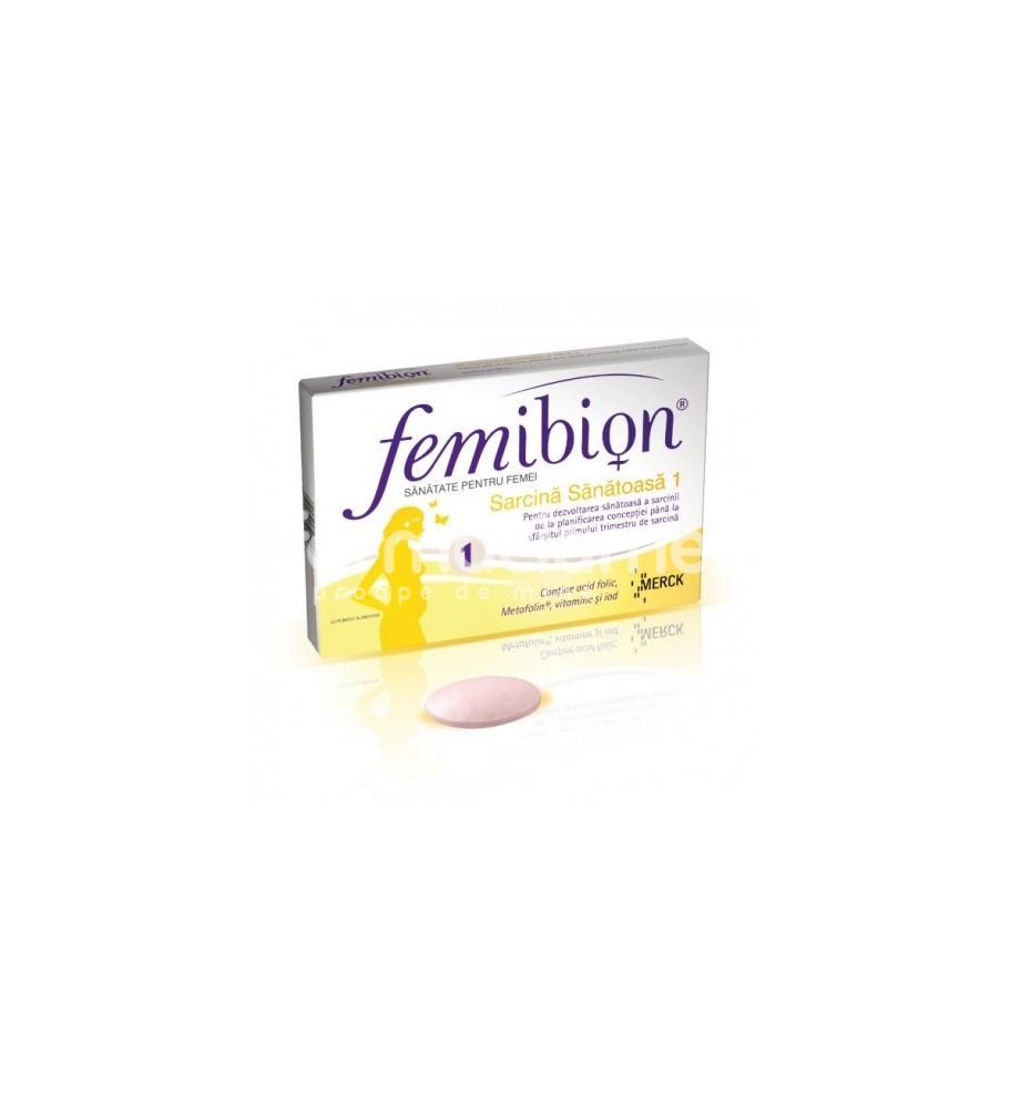 Vitamine și minerale femei însărcinate - Femibion 1 Planificare si Sarcina, 30 comprimate filmate, Dr. Reddy's, farmaciamea.ro