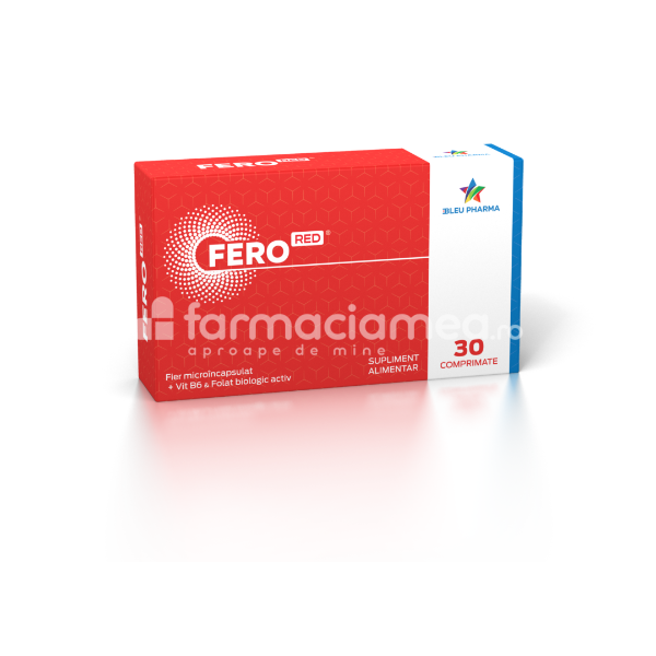 Minerale și vitamine - FeroRed, 30 comprimate Bleu Pharma, farmaciamea.ro