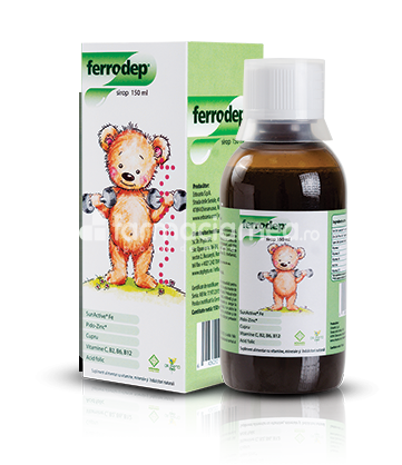 Vitamine și minerale copii - Ferrodep sirop, de la 6 luni, 150 ml, Dr. Phyto, farmaciamea.ro
