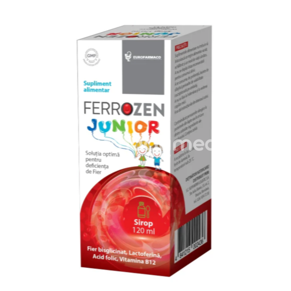 Vitamine și minerale copii - Ferrozen Junior Sirop, 120ml , farmaciamea.ro