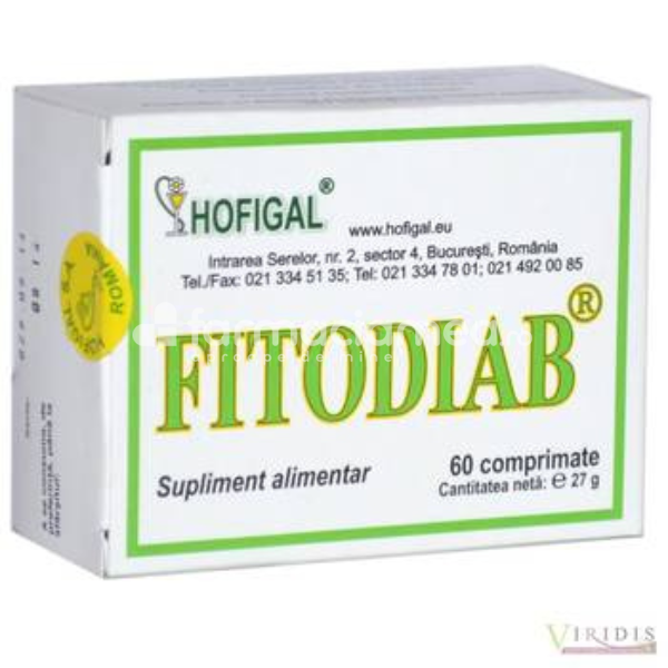 Suplimente pentru diabet - Fitodiab, 60 comprimate, Hofigal, farmaciamea.ro