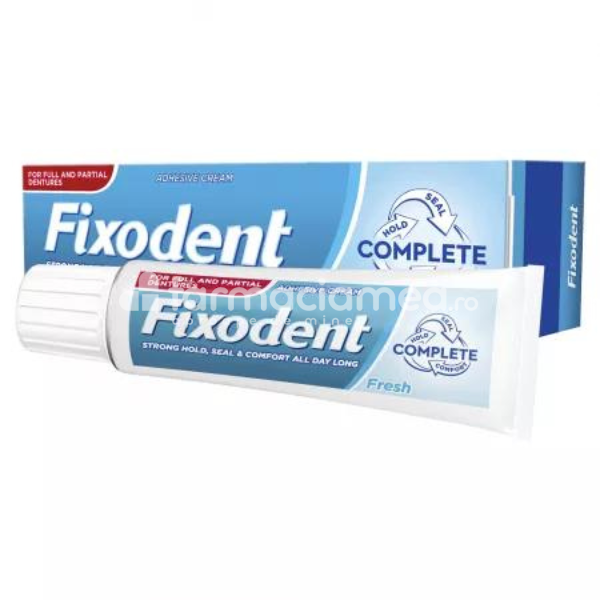 Adezivi și curățare proteze - Fixodent Complete Fresh Crema adeziva pentru proteza dentara, 47 grame, farmaciamea.ro