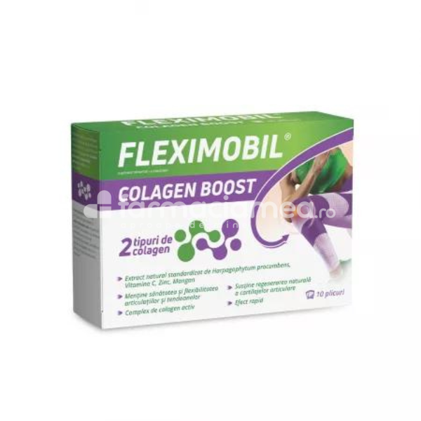 Afecțiuni osteoarticulare şi musculare - Fleximobil Colagen Boost, 10 plicuri Fiterman, farmaciamea.ro
