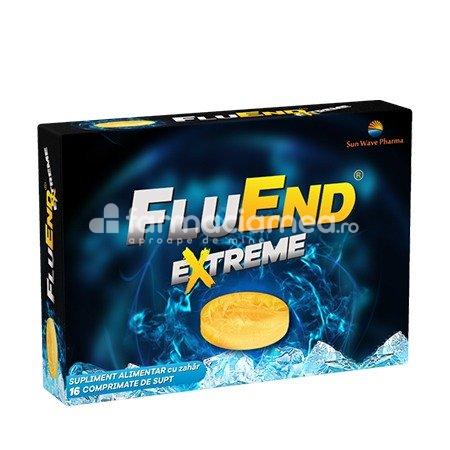 Durere gât - FluEnd extreme, 16 comprimate, Sun Wave Pharma, farmaciamea.ro