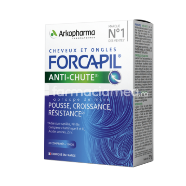 Căderea părului - Forcapil Anti Caderea Parului 30 comprimate, Arkopharma, farmaciamea.ro