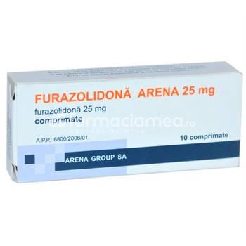Antidiareice OTC - Furazolidona 25mg 10 comprimate, Arena, farmaciamea.ro