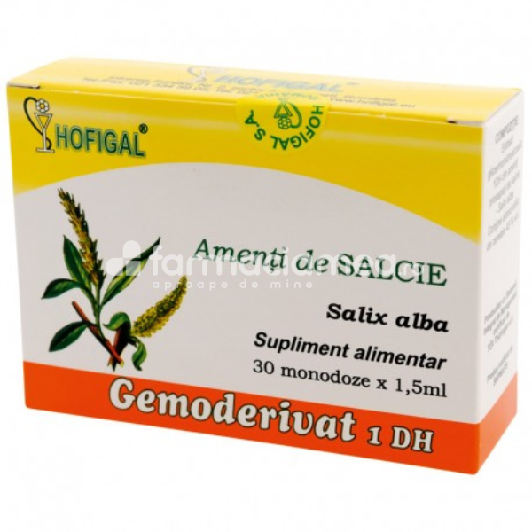 Gemoterapice unitare - Gemoderivat Amenti de Salcie, 30 monodoze, Hofigal, farmaciamea.ro