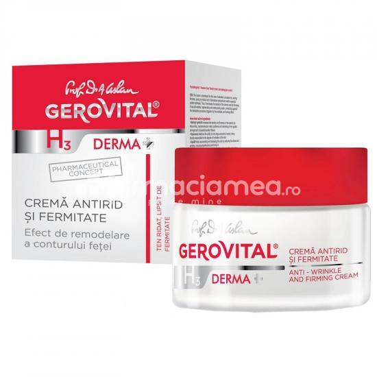 Îngrijire ten - Gerovital Derma + Crema antirid si fermitate, 50 ml, farmaciamea.ro