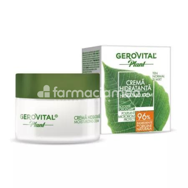 Dermatocosmetice - Gerovital Plant Crema hidratanta Microbiom Protect de zi, 50ml, farmaciamea.ro