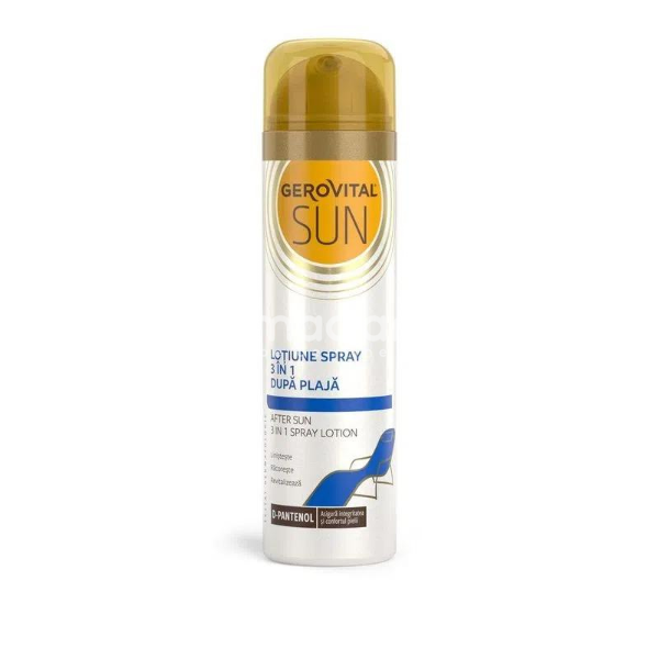 Protecție solară - Gerovital Sun Lotiune Spray 3in1 dupa plaja, 150ml, farmaciamea.ro