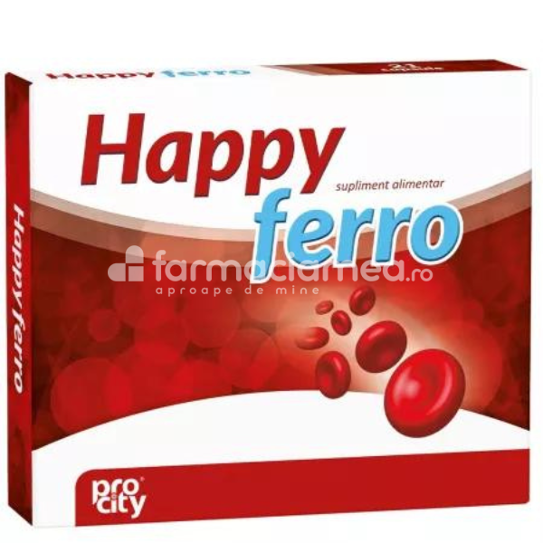 Minerale și vitamine - Happy ferro, 30 capsule, Fiterman, farmaciamea.ro